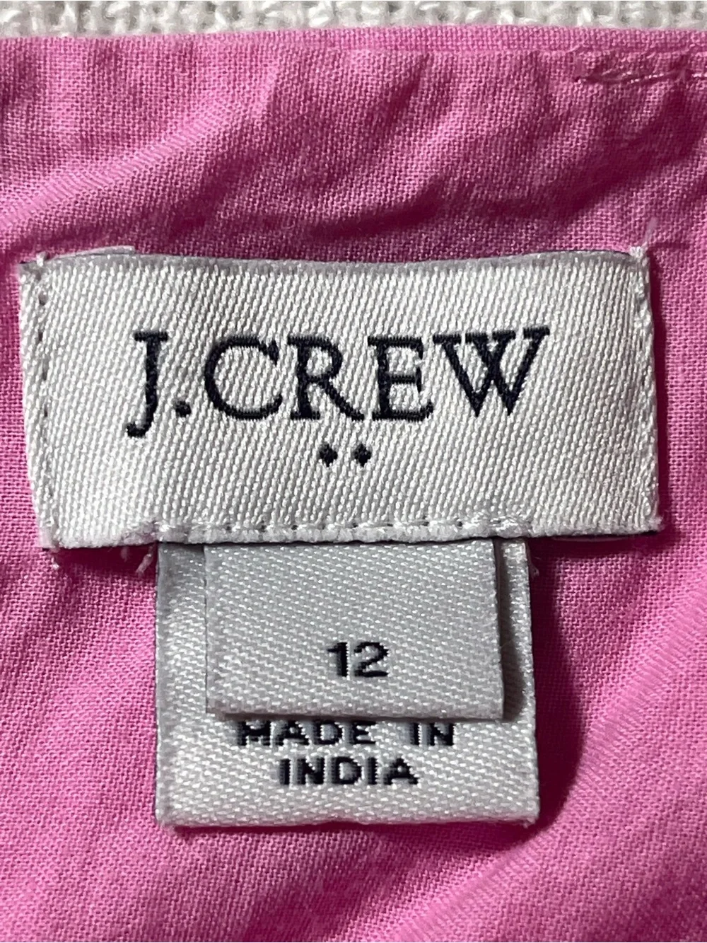 J.Crew Pink Eyelet Sleeveless Cotton Dress Size 12